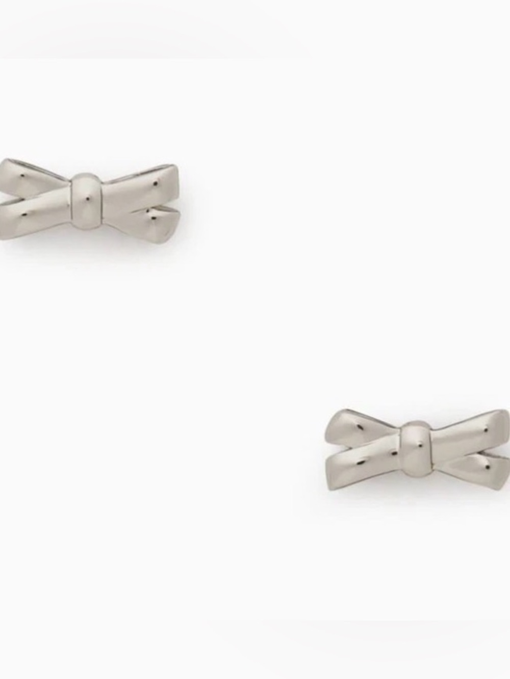 $49 Kate Spade petite double bow silver stud earrings